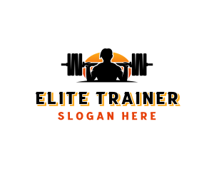 Weightlifting Barbell Training logo design