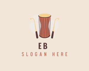 African Percussion Drums Logo