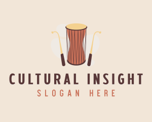 African Percussion Drums logo design