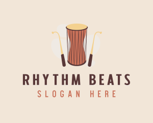 African Percussion Drums logo design