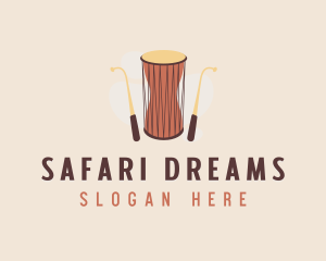 African Percussion Drums logo design