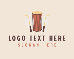 African - African Percussion Drums logo design
