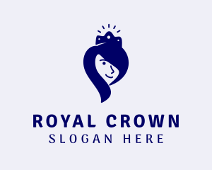 Princess - Blue Crown Princess logo design