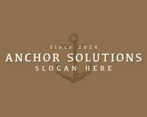 Vintage Ship Anchor logo design