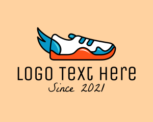 Shoe Store - Winged Fashion Sneakers logo design
