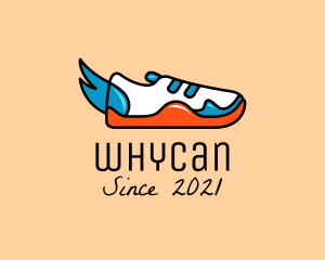 Rubber Shoes - Winged Fashion Sneakers logo design