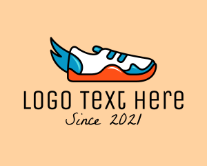 Sneaker Store - Winged Fashion Sneakers logo design