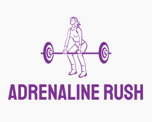 Strong Woman Deadlift logo design