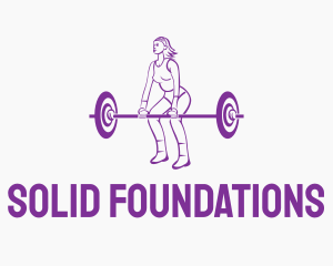 Olympic - Strong Woman Deadlift logo design