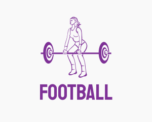 Fit - Strong Woman Deadlift logo design