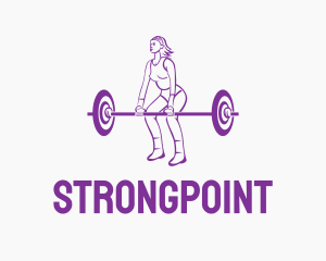 Bodybuilding - Strong Woman Deadlift logo design
