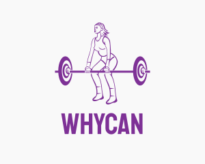 Sports - Strong Woman Deadlift logo design