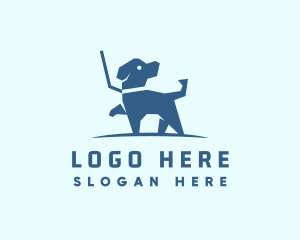 Dog - Walking Puppy Dog logo design