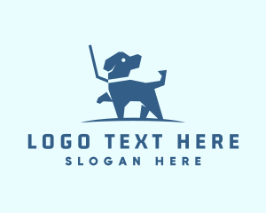 Veterinarian - Walking Puppy Dog logo design