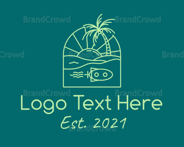Tropical Beach Travel Logo