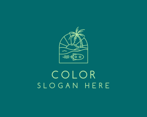 Island - Tropical Beach Travel logo design