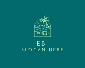 Transportation - Tropical Beach Travel logo design