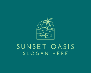 Tropical Beach Travel logo design