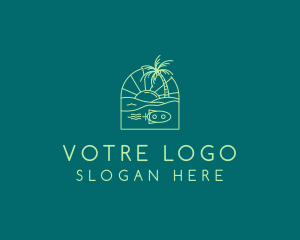 Tropical Beach Travel logo design
