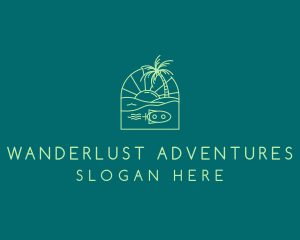 Travel - Tropical Beach Travel logo design