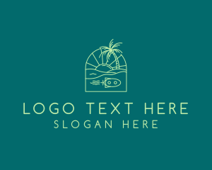Simplistic - Tropical Beach Travel logo design