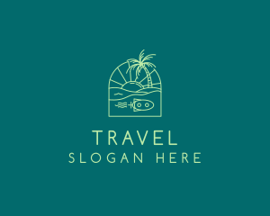 Tropical Beach Travel logo design