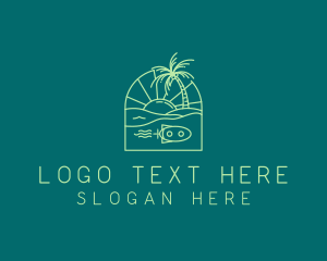 Oasis - Tropical Beach Travel logo design