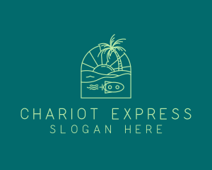 Tropical Beach Travel logo design