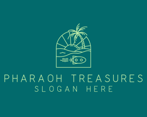 Tropical Beach Travel logo design