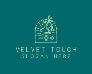 Tropical Beach Travel logo design