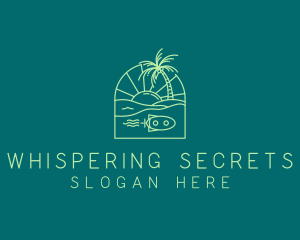 Tropical Beach Travel logo design