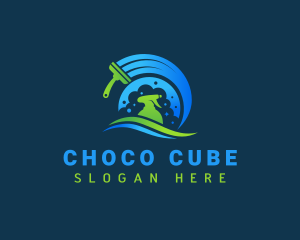 Cleaning Squeegee Housekeeping Logo