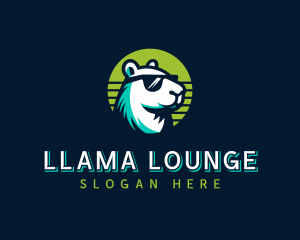 Llama - Alpaca Sunglasses Gamer logo design