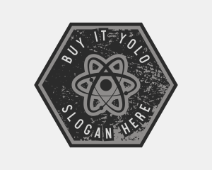 Grungy Atomic Science Logo