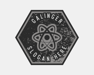 Grungy Atomic Science Logo