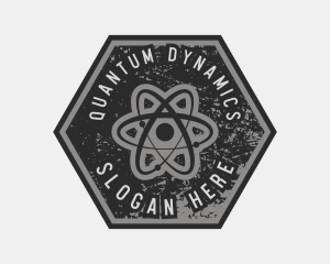 Physics - Grungy Atomic Science logo design