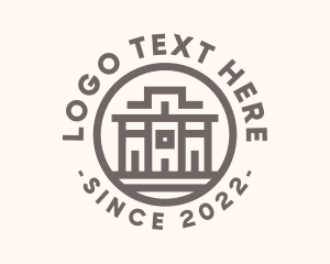 Temple - Construction Column Realty logo design