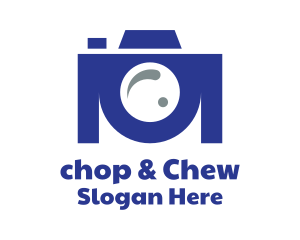 Blue Camera Lens Logo