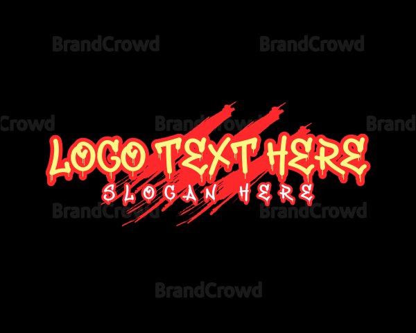 Creepy Blood Scratch Logo