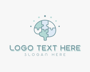 Head - Psychologist Brain Puzzle logo design