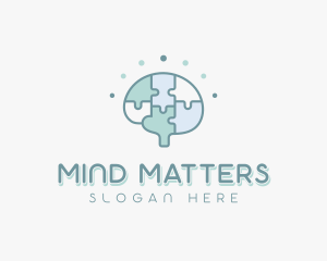 Psychologist - Psychologist Brain Puzzle logo design