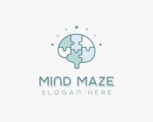 Puzzle - Psychologist Brain Puzzle logo design