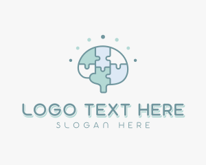 Puzzle - Psychologist Brain Puzzle logo design