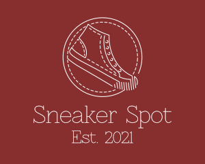 Kicks - Retro Sneaker Shoes logo design