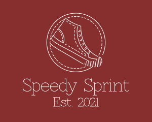 Sprint - Retro Sneaker Shoes logo design