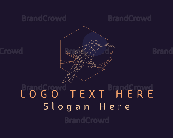 Geometric Bird Branch Logo