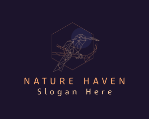 Habitat - Geometric Bird Branch logo design
