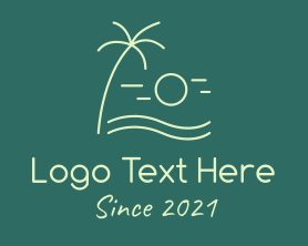 Minimalist - Minimalist Beach Sunset logo design