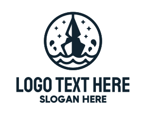 Sailor - Spade Battleship Badge logo design