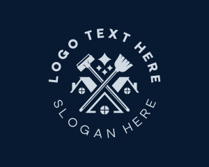 Tools - Broom Vacuum House Cleaning logo design